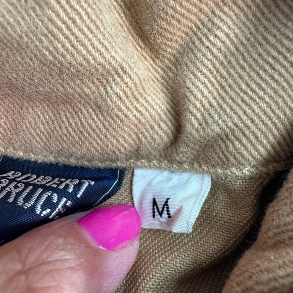 Robert Bruce Point Collar Button Down Shirt Mens Size M Tan Textured - Picture 5 of 10